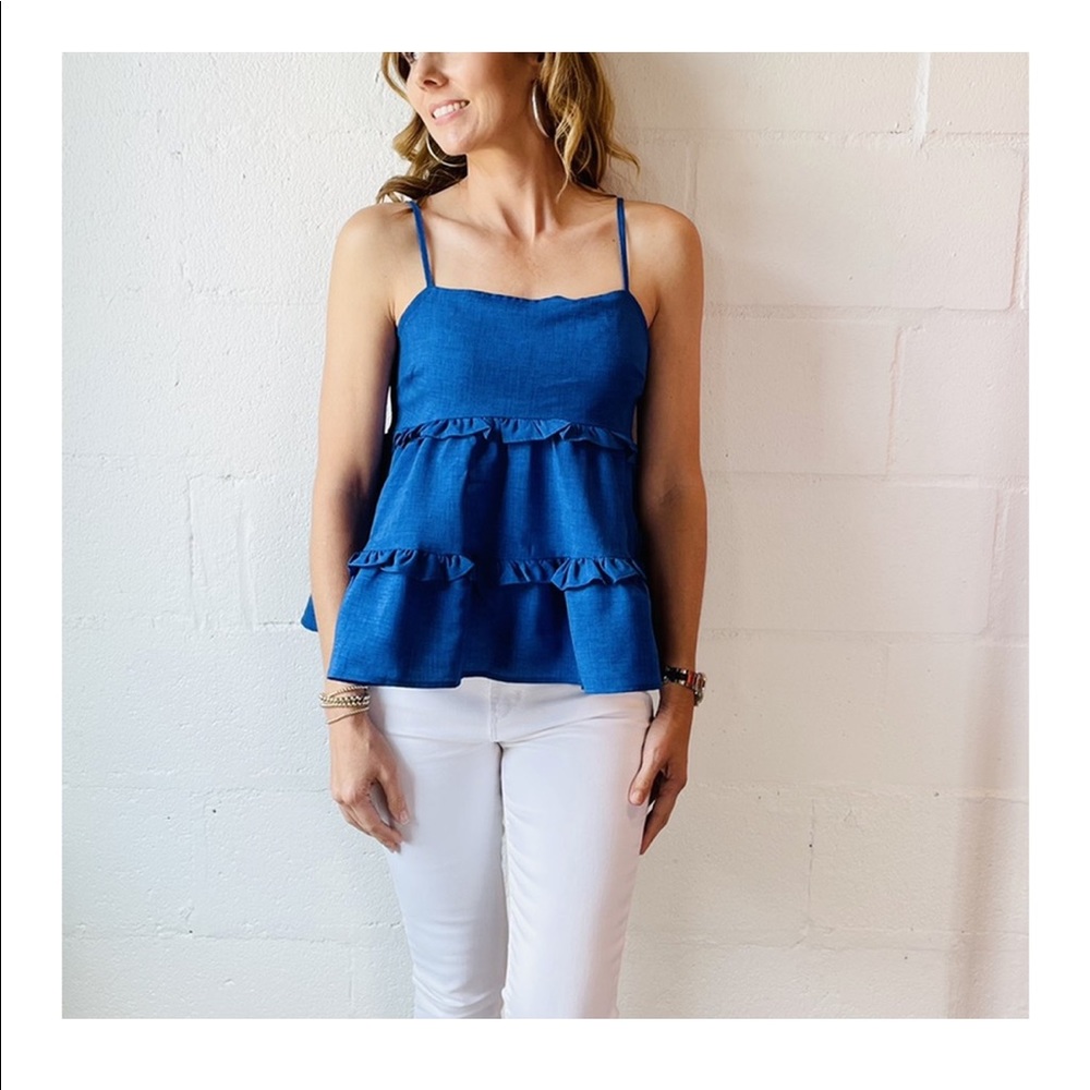 Royal Blue Tiered Tank